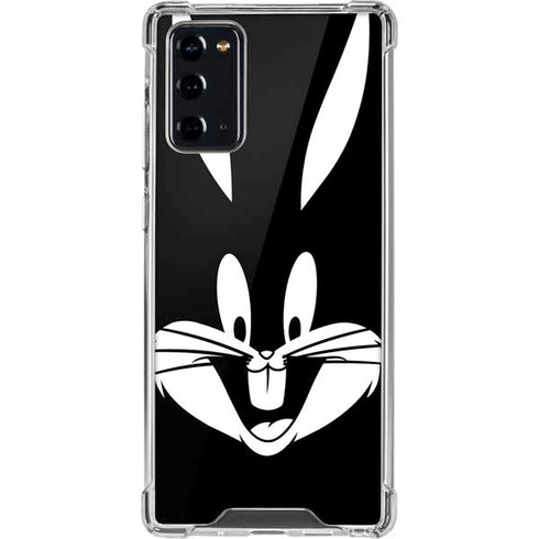 Looney Tunes Bugs Bunny Plain Black and White Galaxy Note20 5G Clear Case