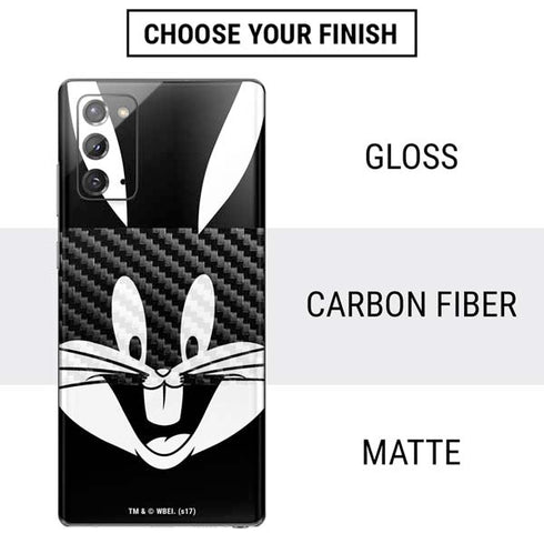 Looney Tunes Bugs Bunny Plain Black and White Galaxy Note20 5G Skin