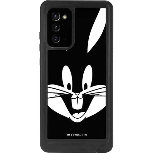 Looney Tunes Bugs Bunny Plain Black and White Galaxy Note20 5G Waterproof Case