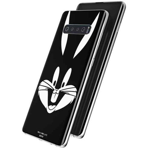 Looney Tunes Bugs Bunny Plain Black and White Galaxy S10 Plus Skin