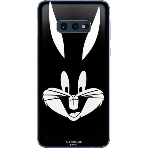 Looney Tunes Bugs Bunny Plain Black and White Galaxy S10e Skin