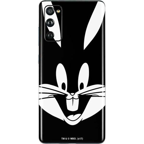 Looney Tunes Bugs Bunny Plain Black and White Galaxy S20 Fan Edition Skin