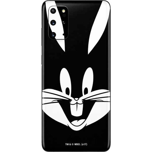 Looney Tunes Bugs Bunny Plain Black and White Galaxy S20 Plus Skin
