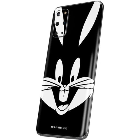 Looney Tunes Bugs Bunny Plain Black and White Galaxy S20 Plus Skin