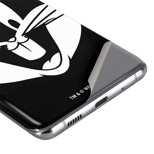 Looney Tunes Bugs Bunny Plain Black and White Galaxy S20 Plus Skin