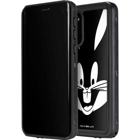 Looney Tunes Bugs Bunny Plain Black and White Galaxy S20 Plus Waterproof Case