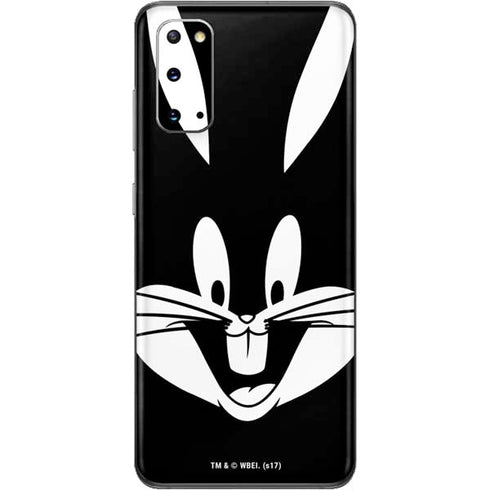 Looney Tunes Bugs Bunny Plain Black and White Galaxy S20 Skin