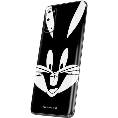 Looney Tunes Bugs Bunny Plain Black and White Galaxy S20 Skin