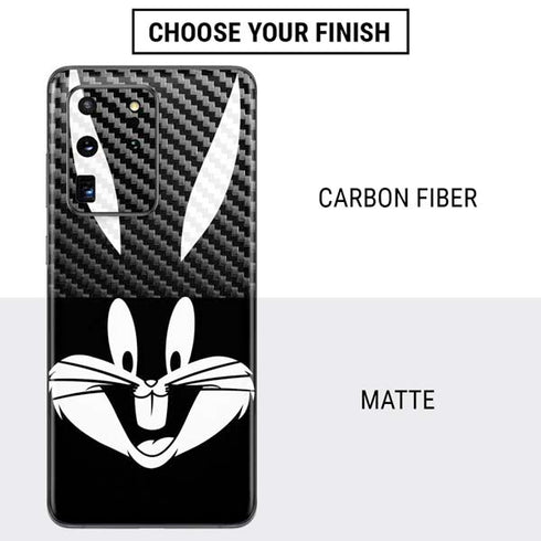 Looney Tunes Bugs Bunny Plain Black and White Galaxy S20 Ultra 5G Skin