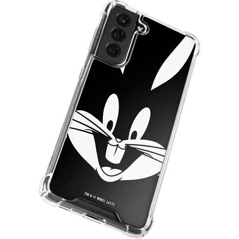 Looney Tunes Bugs Bunny Plain Black and White Galaxy S21 FE Clear Case