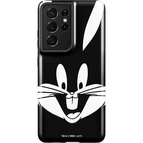 Looney Tunes Bugs Bunny Plain Black and White Galaxy S21 Ultra 5G Pro Case