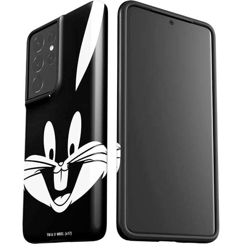 Looney Tunes Bugs Bunny Plain Black and White Galaxy S21 Ultra 5G Pro Case