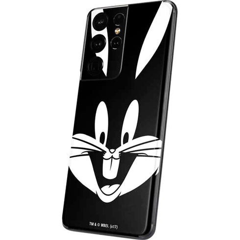 Looney Tunes Bugs Bunny Plain Black and White Galaxy S21 Ultra 5G Skin