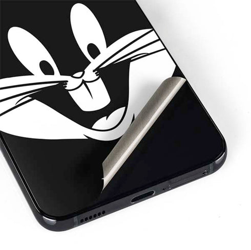 Looney Tunes Bugs Bunny Plain Black and White Galaxy S22 Skin