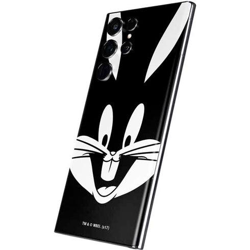 Looney Tunes Bugs Bunny Plain Black and White Galaxy S22 Ultra Skin