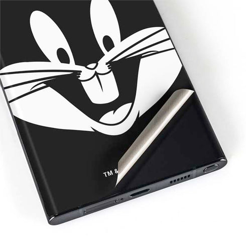 Looney Tunes Bugs Bunny Plain Black and White Galaxy S22 Ultra Skin