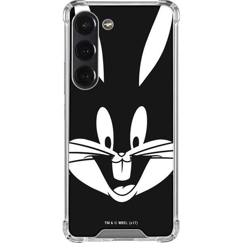 Looney Tunes Bugs Bunny Plain Black and White Galaxy S23 Clear Case