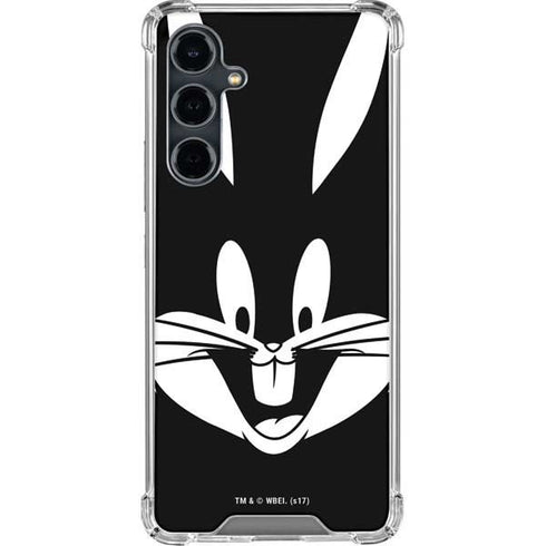 Looney Tunes Bugs Bunny Plain Black and White Galaxy S23 FE Clear Case