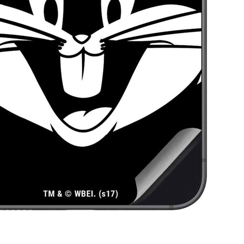 Looney Tunes Bugs Bunny Plain Black and White Galaxy S23 FE Skin