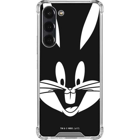 Looney Tunes Bugs Bunny Plain Black and White Galaxy S23 Plus Clear Case