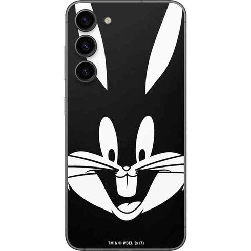 Looney Tunes Bugs Bunny Plain Black and White Galaxy S23 Plus Skin