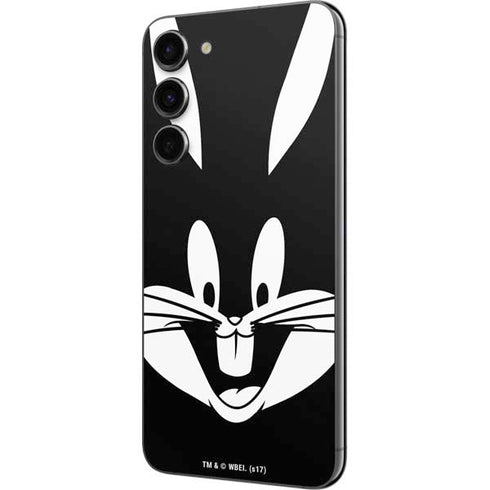 Looney Tunes Bugs Bunny Plain Black and White Galaxy S23 Plus Skin