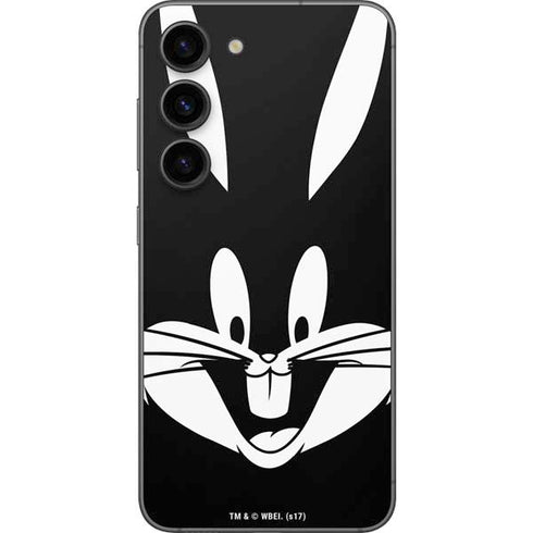 Looney Tunes Bugs Bunny Plain Black and White Galaxy S23 Skin
