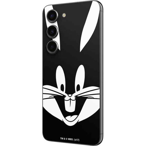 Looney Tunes Bugs Bunny Plain Black and White Galaxy S23 Skin
