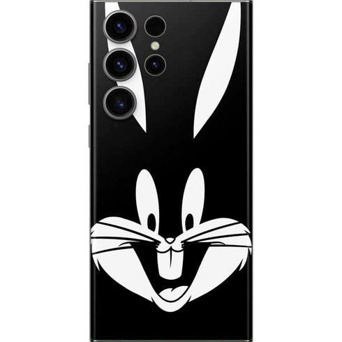 Looney Tunes Bugs Bunny Plain Black and White Galaxy S23 Ultra Skin