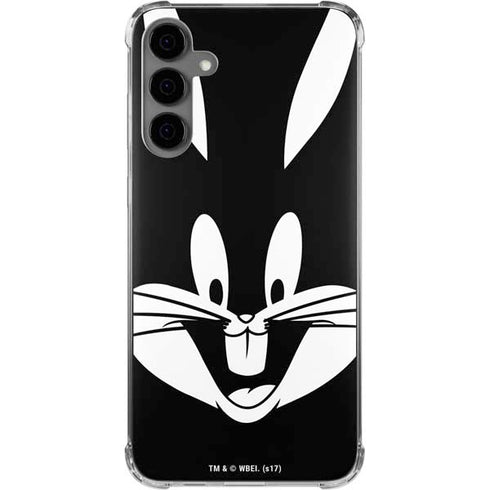Looney Tunes Bugs Bunny Plain Black and White Galaxy S24 Plus Clear Case