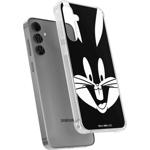 Looney Tunes Bugs Bunny Plain Black and White Galaxy S24 Plus Clear Case