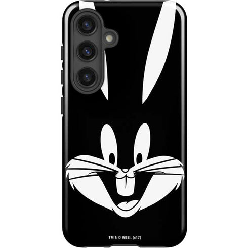 Looney Tunes Bugs Bunny Plain Black and White Galaxy S24 Plus Impact Case