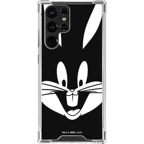 Looney Tunes Bugs Bunny Plain Black and White Galaxy S24 Ultra Clear Case