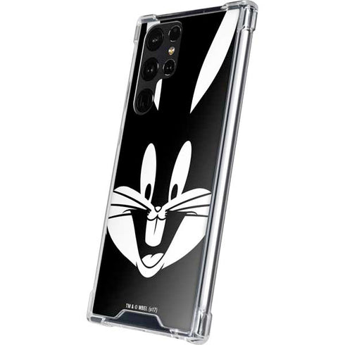 Looney Tunes Bugs Bunny Plain Black and White Galaxy S24 Ultra Clear Case