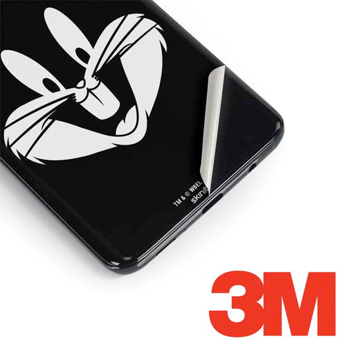 Looney Tunes Bugs Bunny Plain Black and White Galaxy S9 Plus Skin