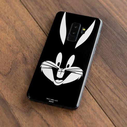 Looney Tunes Bugs Bunny Plain Black and White Galaxy S9 Plus Skin