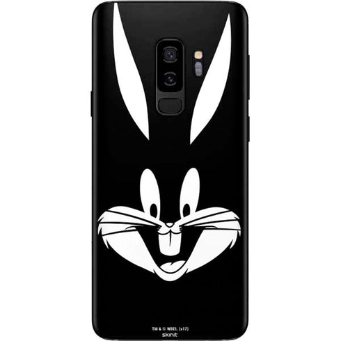 Looney Tunes Bugs Bunny Plain Black and White Galaxy S9 Plus Skin