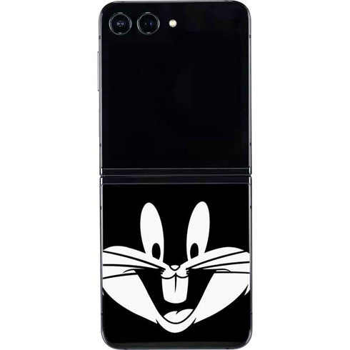 Looney Tunes Bugs Bunny Plain Black and White Galaxy Z Flip5 5G Skin