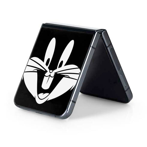 Looney Tunes Bugs Bunny Plain Black and White Galaxy Z Flip5 5G Skin