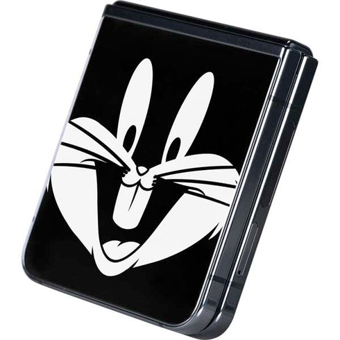 Looney Tunes Bugs Bunny Plain Black and White Galaxy Z Flip5 5G Skin