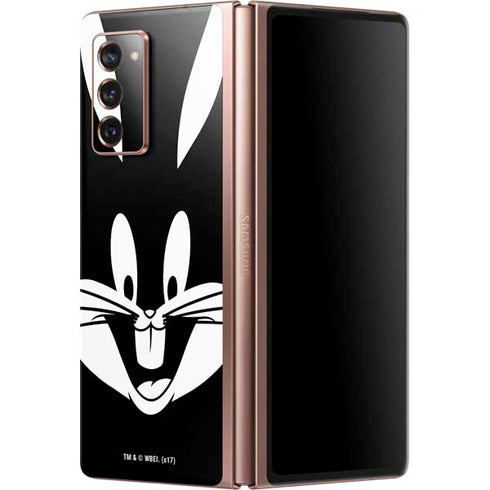 Looney Tunes Bugs Bunny Plain Black and White Galaxy Z Fold2 5G Skin
