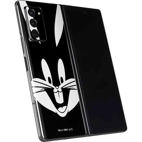 Looney Tunes Bugs Bunny Plain Black and White Galaxy Z Fold2 5G Skin