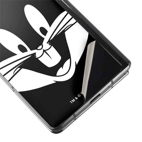 Looney Tunes Bugs Bunny Plain Black and White Galaxy Z Fold2 5G Skin