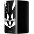 Looney Tunes Bugs Bunny Plain Black and White Galaxy Z Fold4 5G Skin