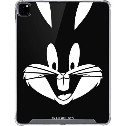 Looney Tunes Bugs Bunny Plain Black and White iPad Pro 12.9in (2020) Clear Case