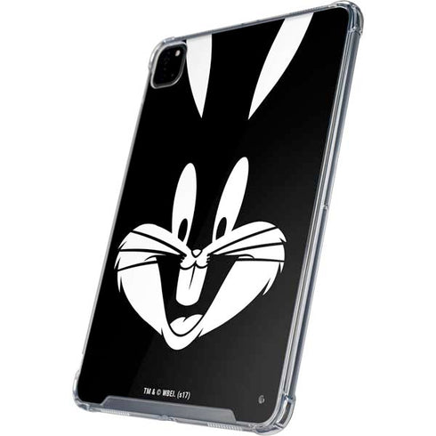 Looney Tunes Bugs Bunny Plain Black and White iPad Pro 12.9in (2020) Clear Case