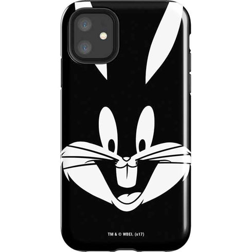 Looney Tunes Bugs Bunny Plain Black and White iPhone 11 Impact Case