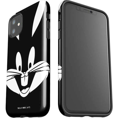 Looney Tunes Bugs Bunny Plain Black and White iPhone 11 Impact Case