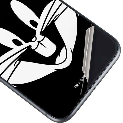 Looney Tunes Bugs Bunny Plain Black and White iPhone 11 Skin