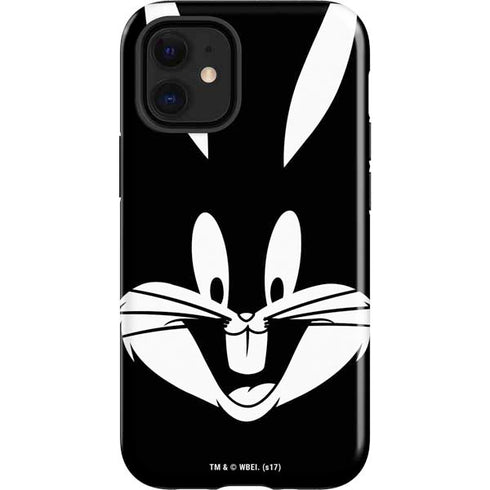 Looney Tunes Bugs Bunny Plain Black and White iPhone 12 Mini Impact Case